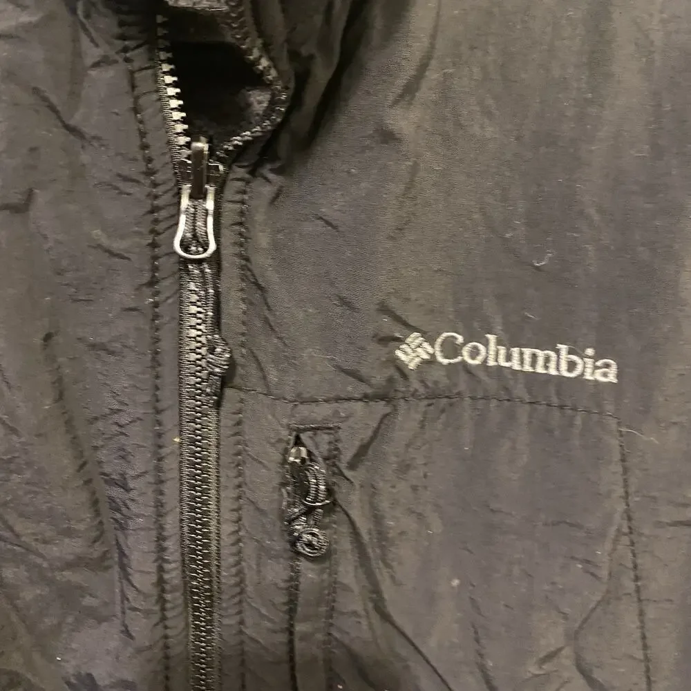 Columbia Women's L Fleece Full Zip Jacket Outdoors Camping Hiking Black Pockets - Picture 9 of 11